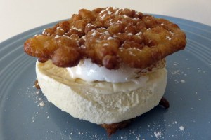 Funnel Cake Marshmallow Ice Cream Sandwiches